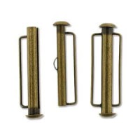 Metall Magnetverschluss slide bar 31.5mm Antik Bronze